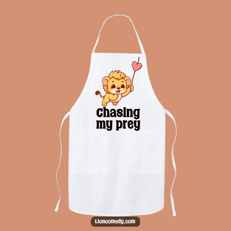 Cook up some fun with this hilarious apron featuring a kawaii lion cub ready to pounce on dinner! Protect your clothes with style and laughs.