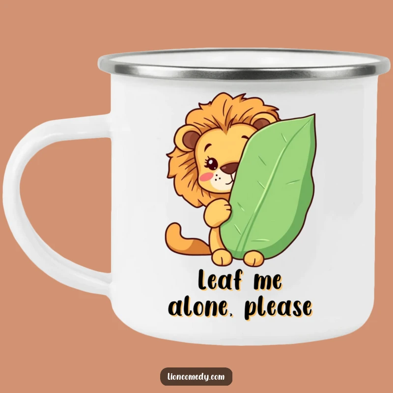 Funny Kawaii Lion Camping Mug: Hidden Adventures, Perfect Outdoor Humorous Gift
