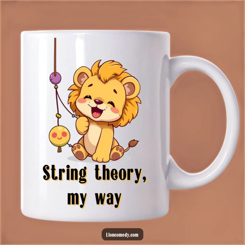 Funny Lion Cub String Toy Mug: Playful Pounces, Perfect Gift for Feline Fun Lovers