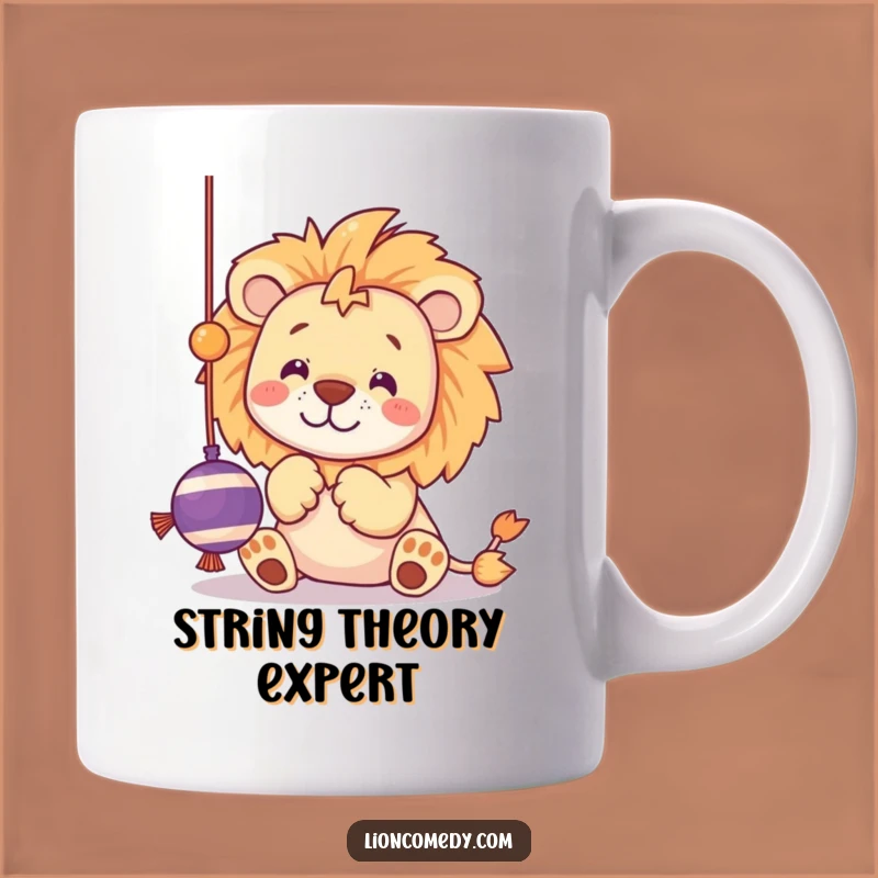 Funny Kawaii Lion Toy Mug - Playful Kitten Gift for Cat Lovers
