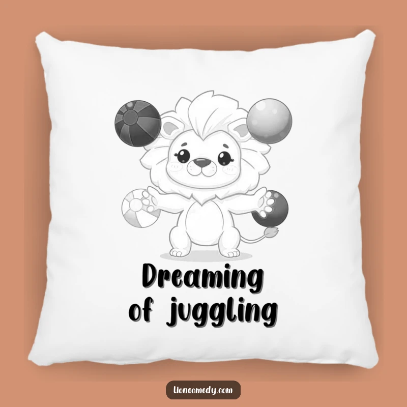 Funny Kawaii Lion Juggling Pillow: Cozy Determined Cub Cushion for Focus