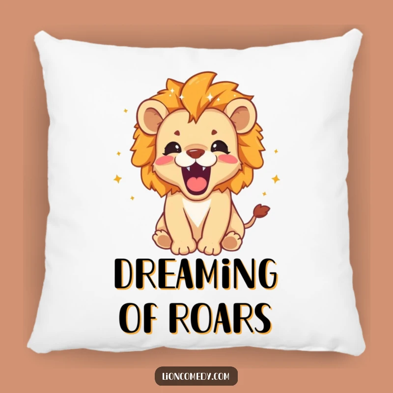 Funny Roaring Lion Cub Pillow: Sparkly Mane Comfort, Cute Fierce Gift