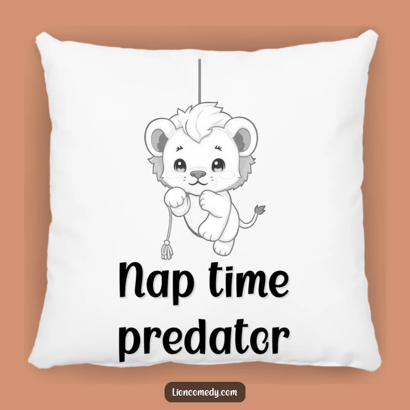 Funny Kawaii Lion Cub Pouncing Pillow: Cute Playful Cub Cushion for Cozy Fun