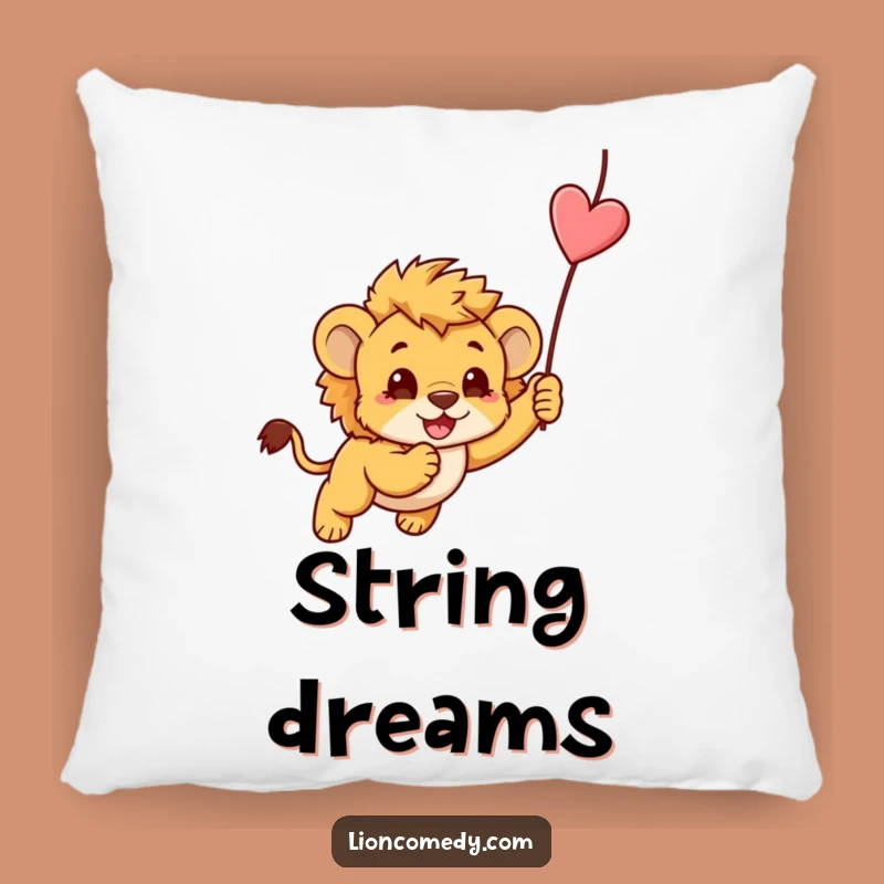 Add a touch of playful humor to your decor with this soft pillow featuring a determined kawaii lion cub pouncing! Maximum comfort, maximum laughs.