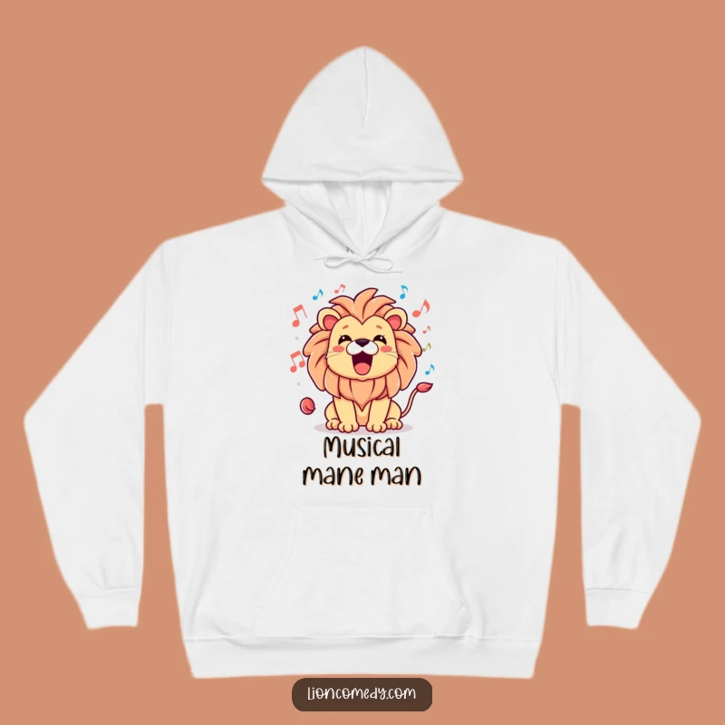 Funny Kawaii Lion Roar Hoodie - Cozy Musical Animal Sweatshirt