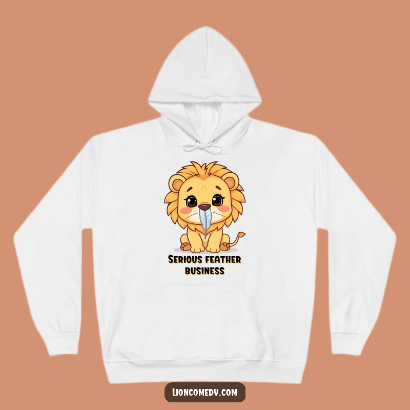 Funny Kawaii Lion Hoodie: Focused Comfort, Perfect Warm and Humorous Gift