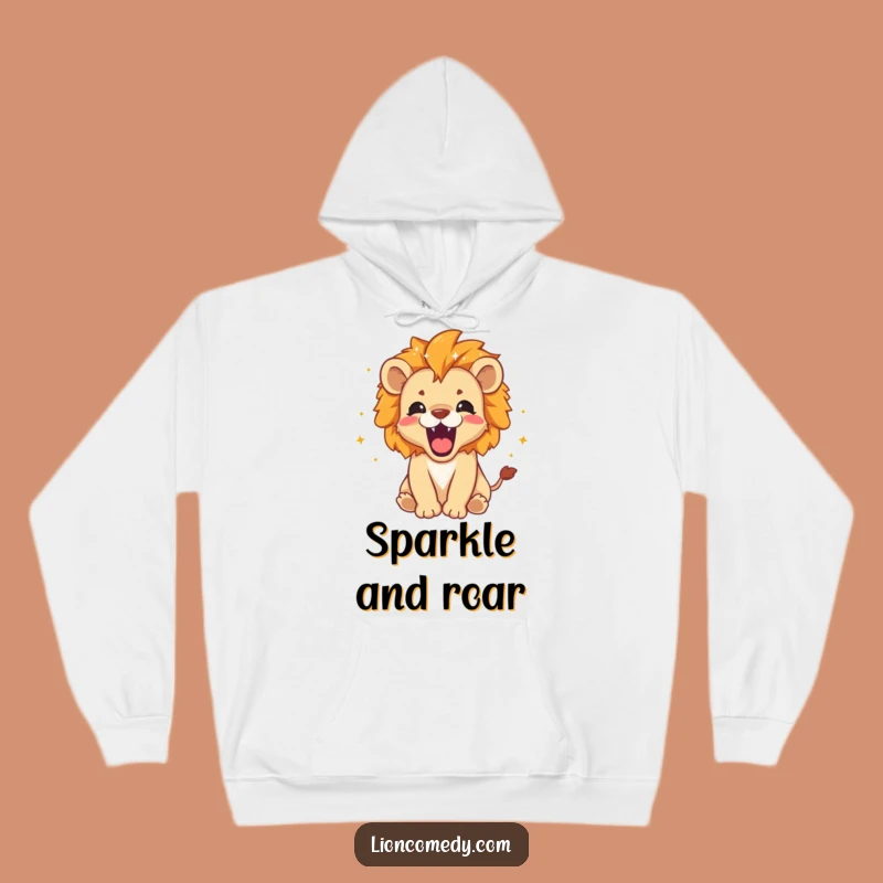 Funny Roaring Lion Cub Hoodie: Cozy Sparkly Mane Cub, Warm Gift