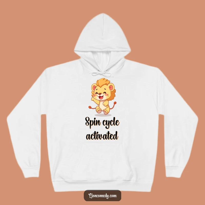 Cozy Funny Lion Cub Tail Chase Hoodie: Warmth Meets Whimsy, Ideal Funny Gift