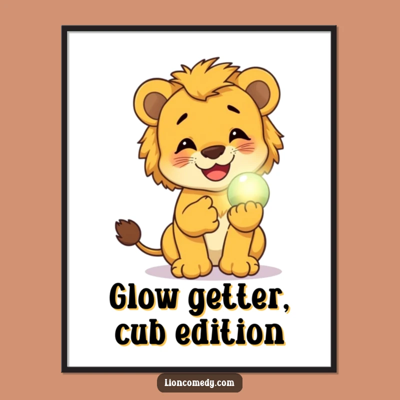 Add a touch of playful magic to your walls! This Free Printable Wall Art features a giggling lion cub, a whimsical Print at Home decor piece.