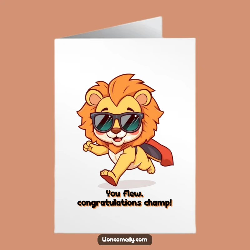 Free Printable Congrats Card: Superhero Lion Cub, Hilarious DIY Success!