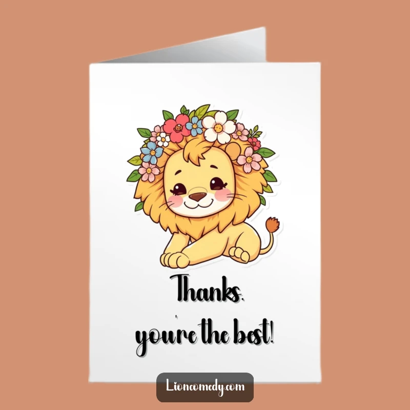 Express thanks with adorable ease using this free printable card. Print at home for a sweet and relaxed note.