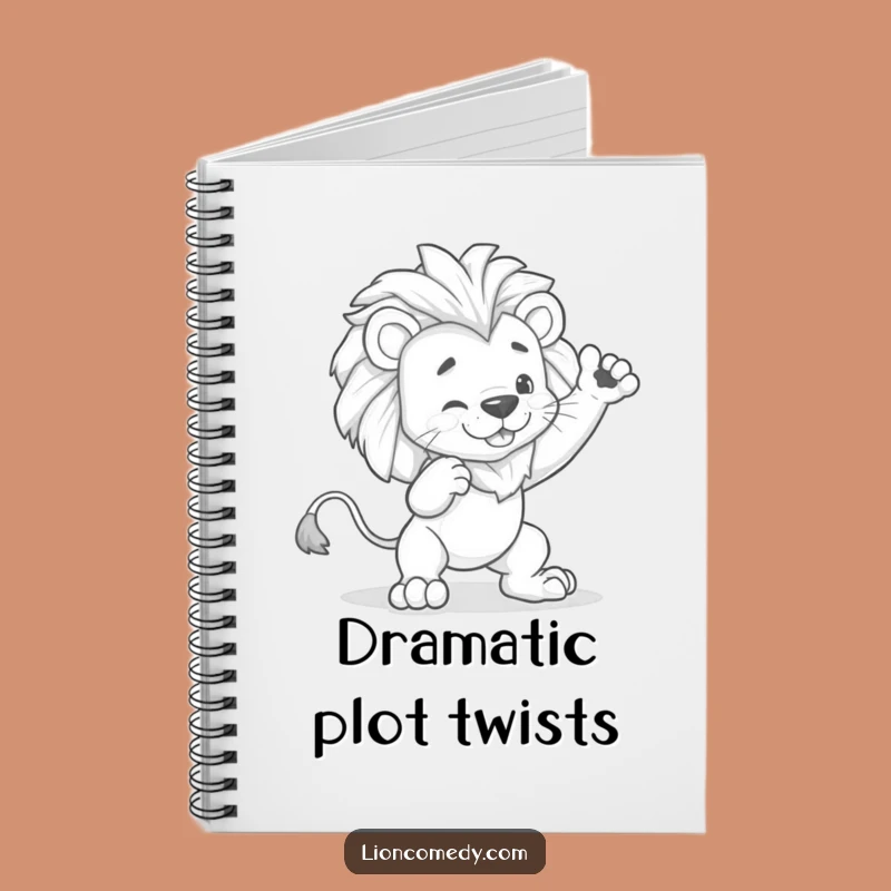 Funny Dramatic Lion Tripping Notebook: Kawaii Pose Fail Journal for Grand Ideas