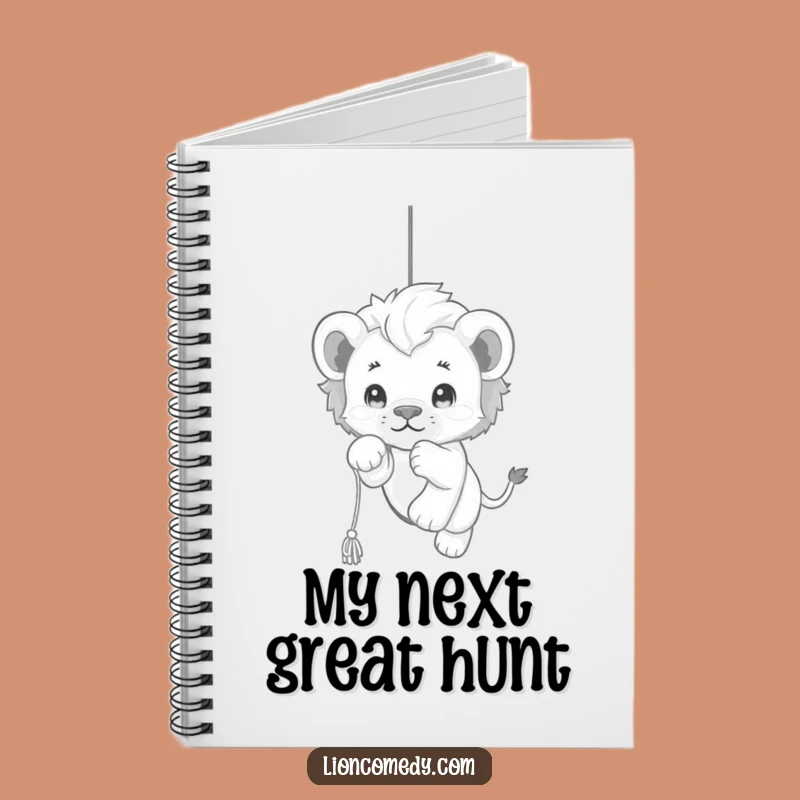 Funny Kawaii Lion Cub Pouncing Notebook: Cute Playful Cub Journal for Ideas