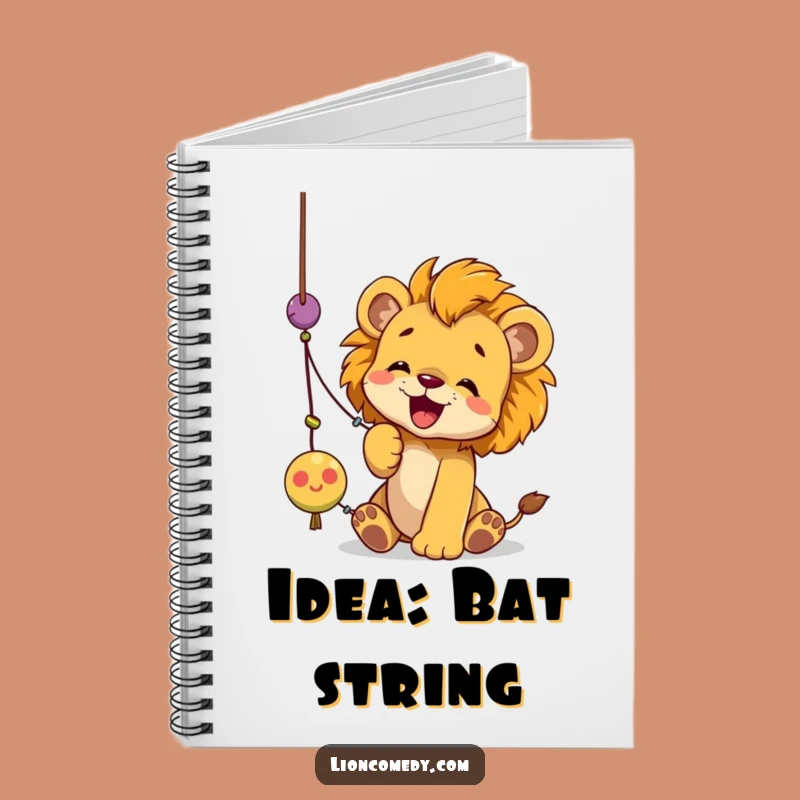 Funny Lion Cub String Toy Notebook: Jot Down Ideas with Playful Pounce