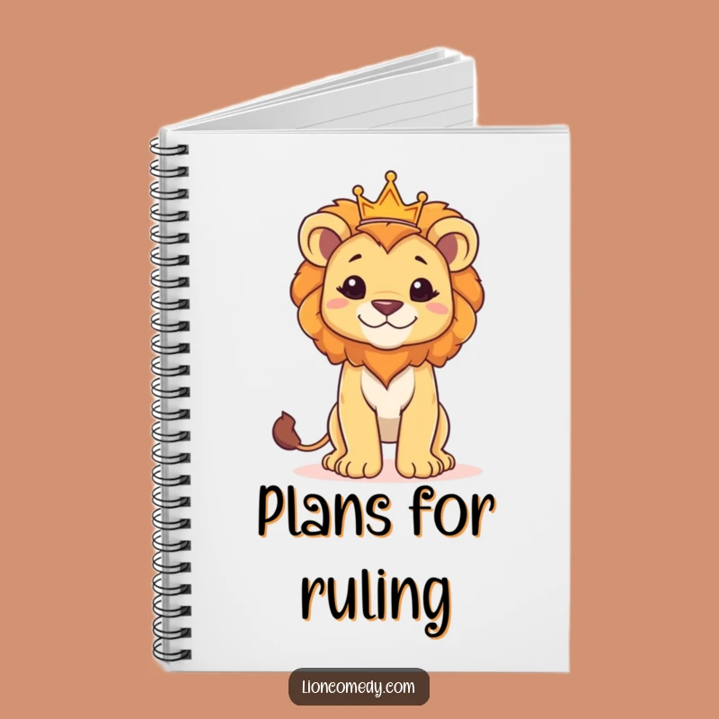 Funny Proud Lion Cub Crown Notebook: Jot Down Little King's Ideas