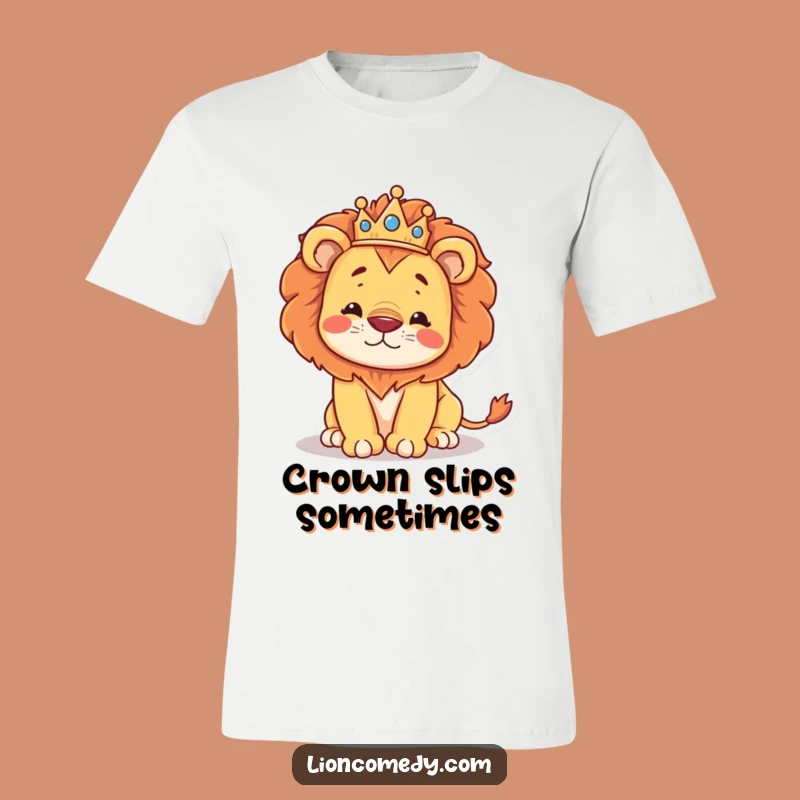 Rock this funny t-shirt and embrace the charming chaos of a regal kawaii lion losing its footing! Comfort meets comedy.