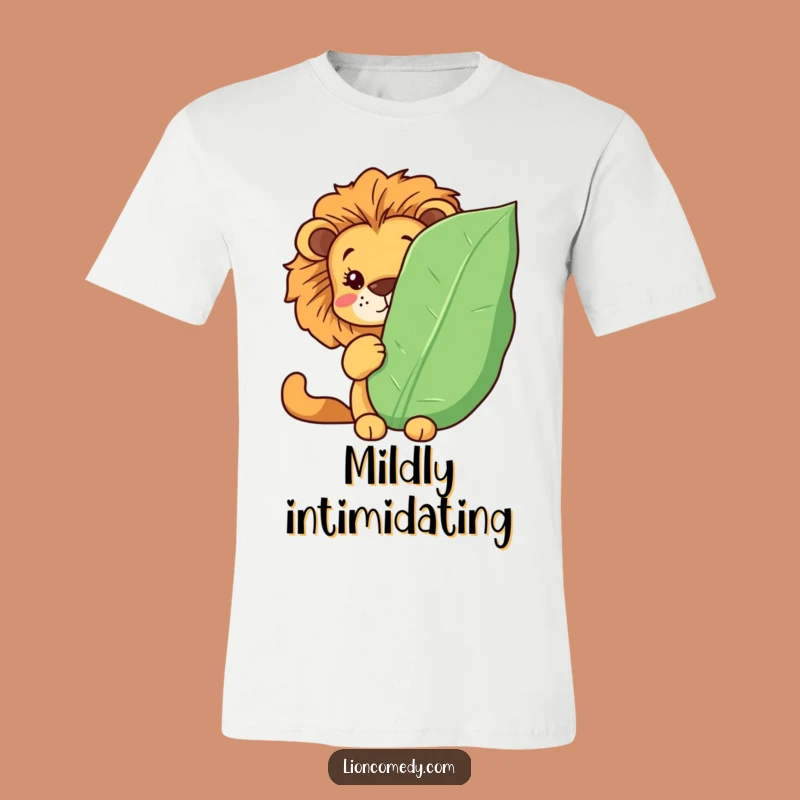 Funny Kawaii Lion T-Shirt: Peek-a-Boo Fun, Hilarious Animal Tee