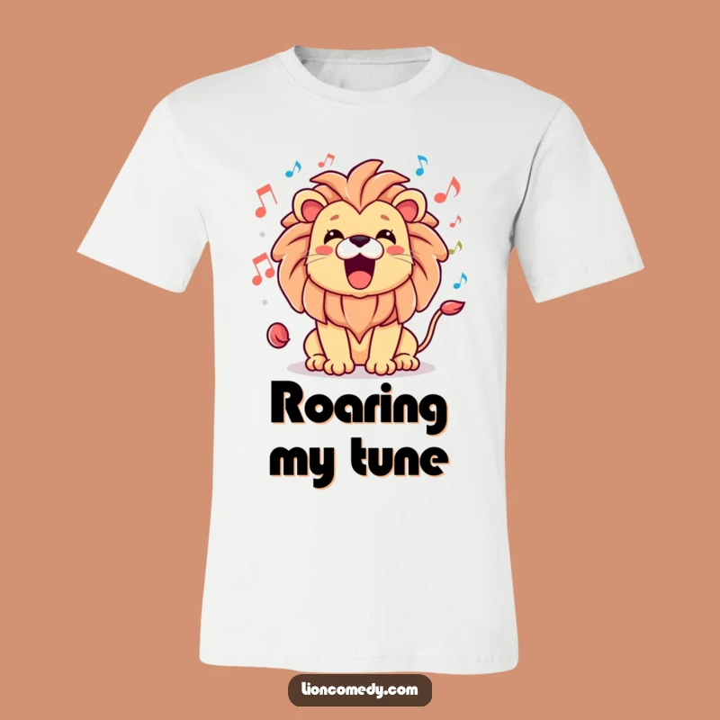 Funny Kawaii Lion Roar T-Shirt - Musical Animal Graphic Tee