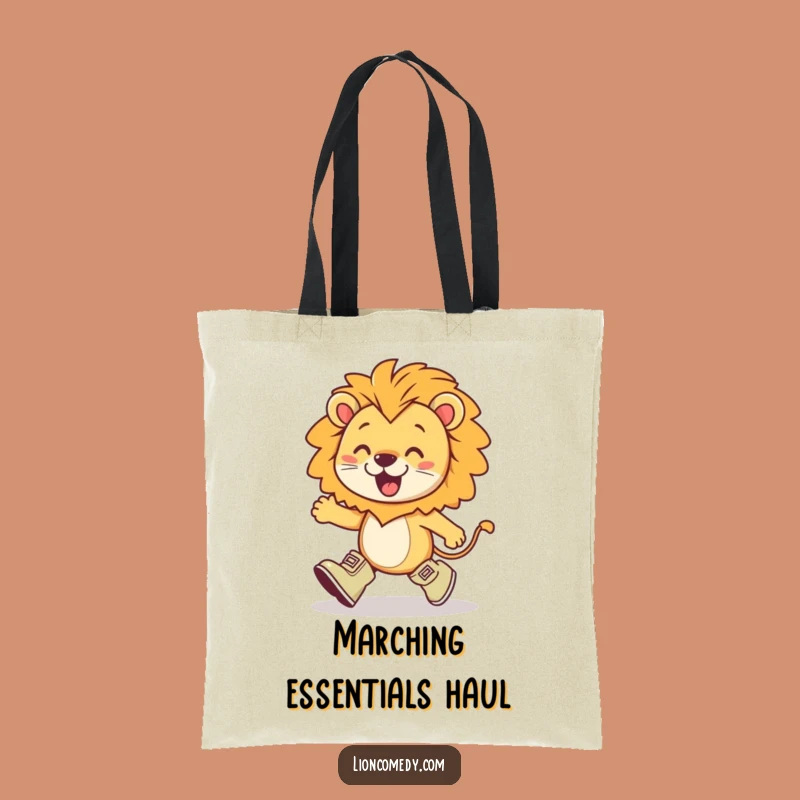 Funny Kawaii Lion Marching Tote: Tiny Boots, Carry Fun, Gift
